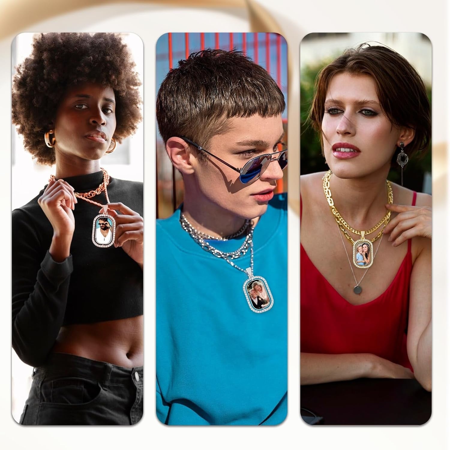 Beleco Custom Name Necklace /Rose Plated or Sterling Silver 925 - Personalized Name Necklace