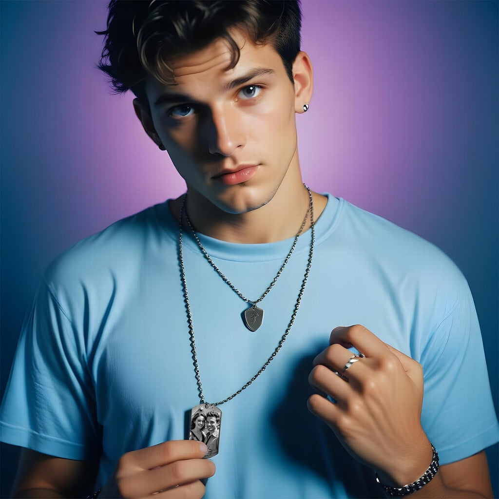 925 Sterling Silver Projection Photo Necklace,Custom Photo Necklace,Personalized Projective Heart Pendant,Anniversary Gift, Gift for Her