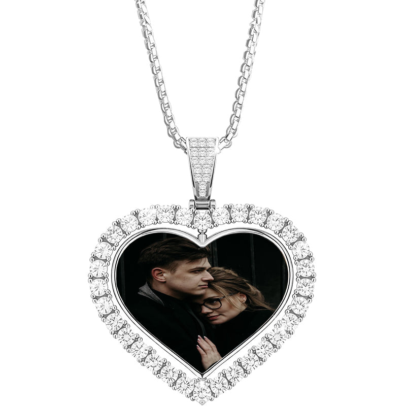 925 sterling silver Custom Projection Necklace¨CMemorial Necklace with Picture Inside, Ideal Gift Jewelry with Gift Box for Anniversaries, and Special Occasions