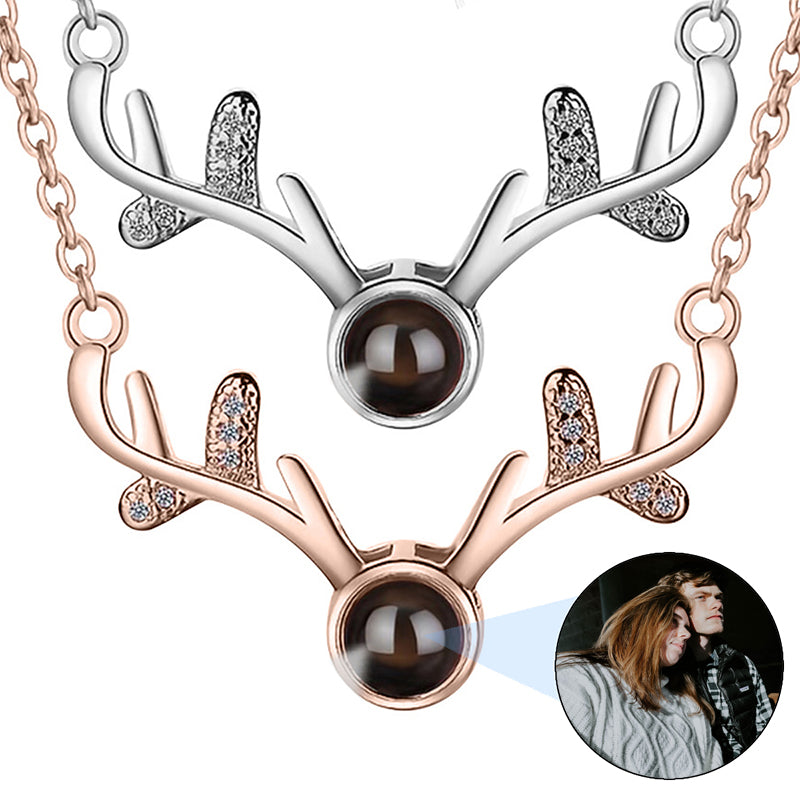 925 Silver Photo Projection Necklace: Personalized Memorial Jewelry